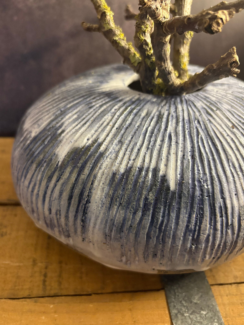 Sea Urchin Vase | Hand Built and Carved Stoneware Ceramic