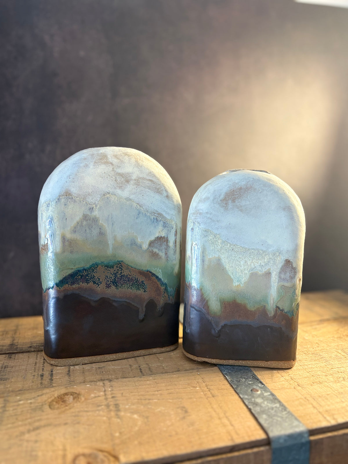 Rolling Hills Vase | Hand Built and Glazed Stoneware Ceramic | Tall