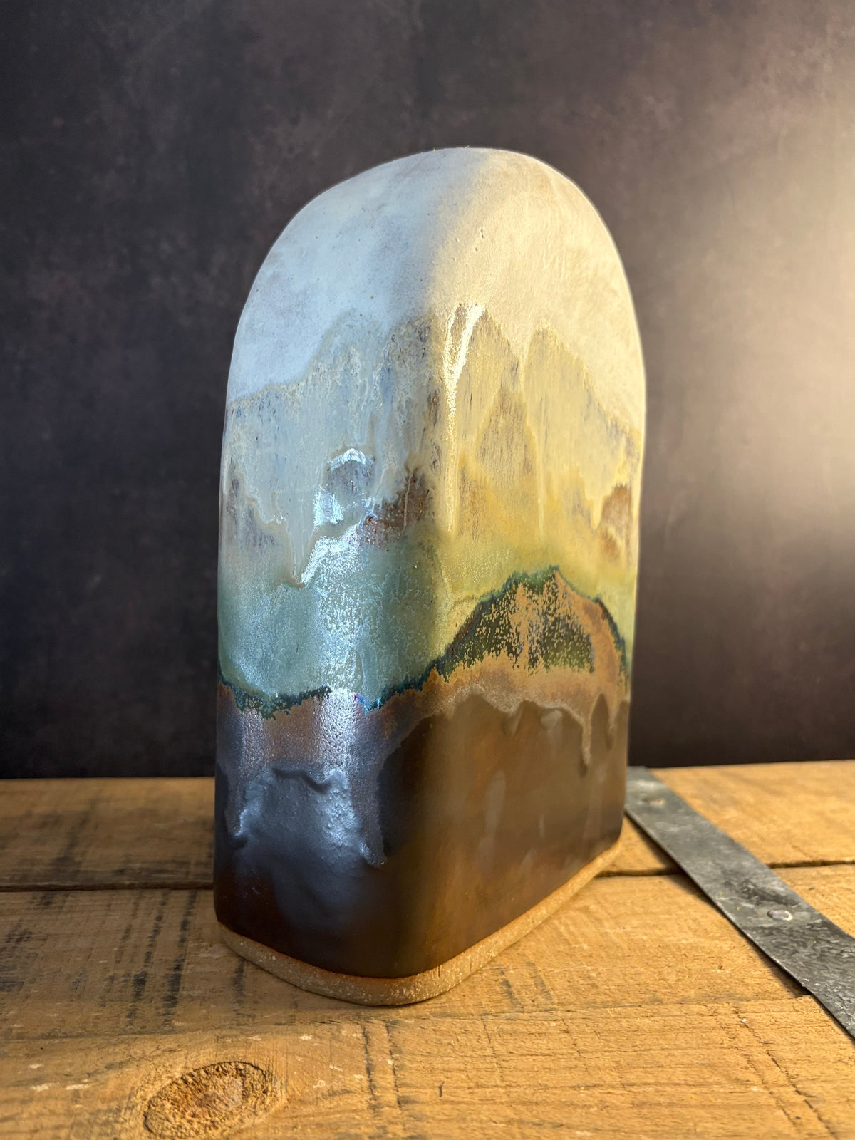 Rolling Hills Vase | Hand Built and Glazed Stoneware Ceramic | Tall