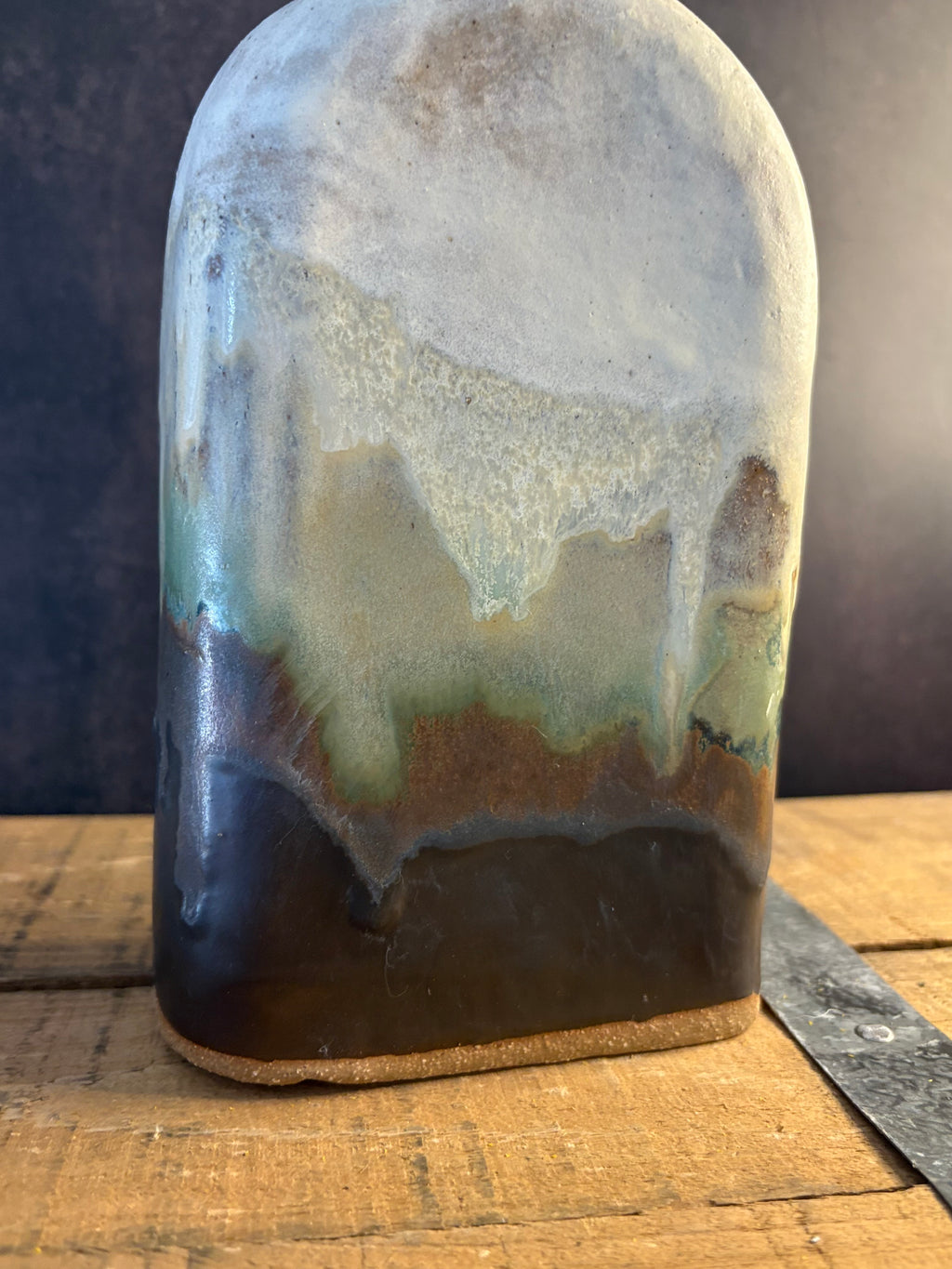 Rolling Hills Vase | Hand Built and Glazed Stoneware Ceramic | Tall