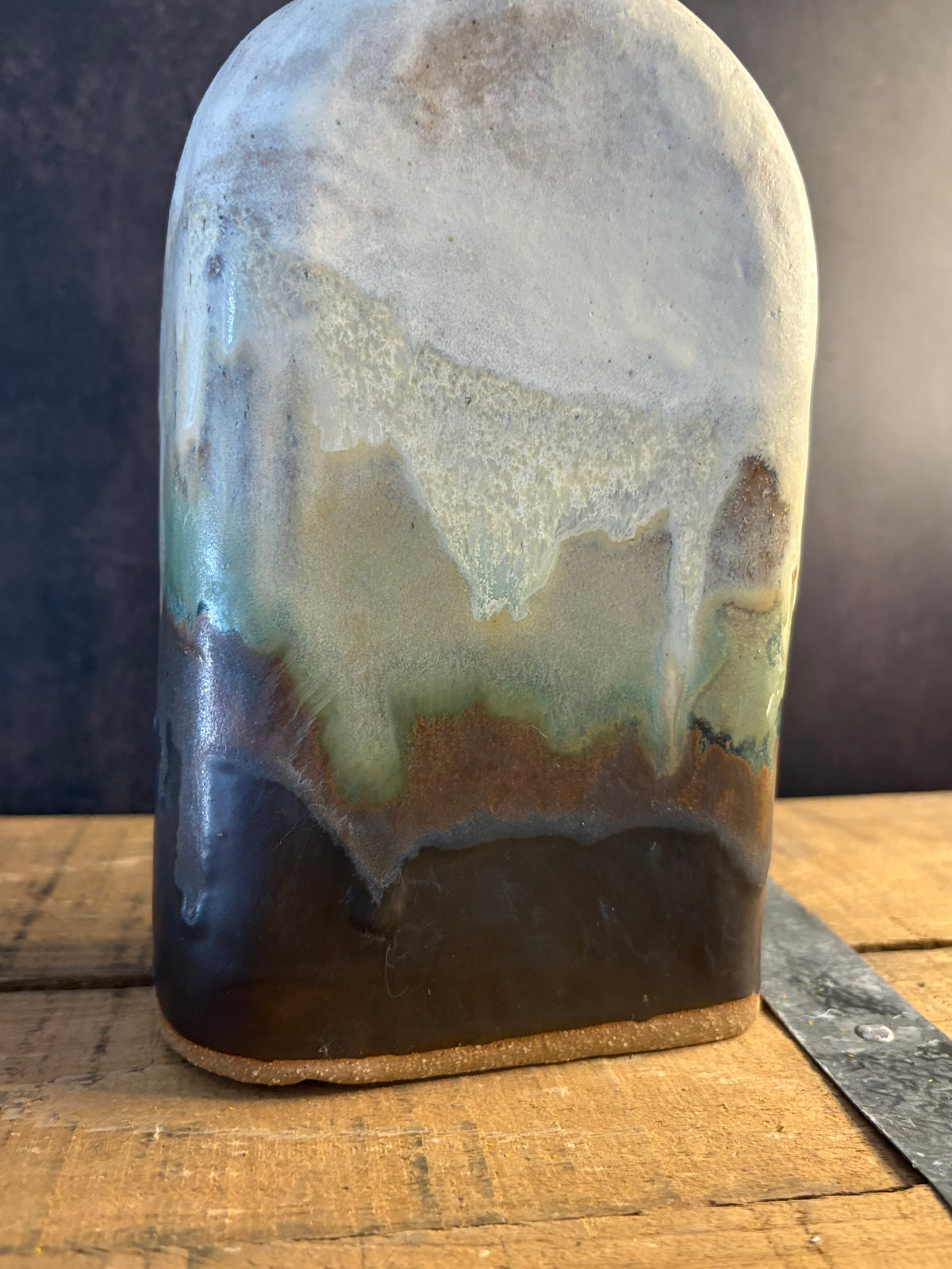 Rolling Hills Vase | Hand Built and Glazed Stoneware Ceramic | Tall
