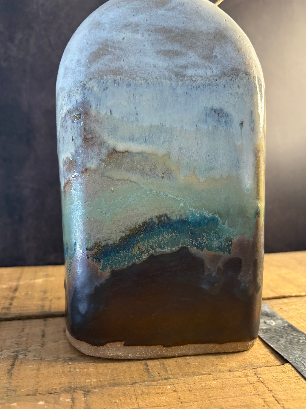 Rolling Hills Vase | Hand Built and Glazed Stoneware Ceramic | Tall