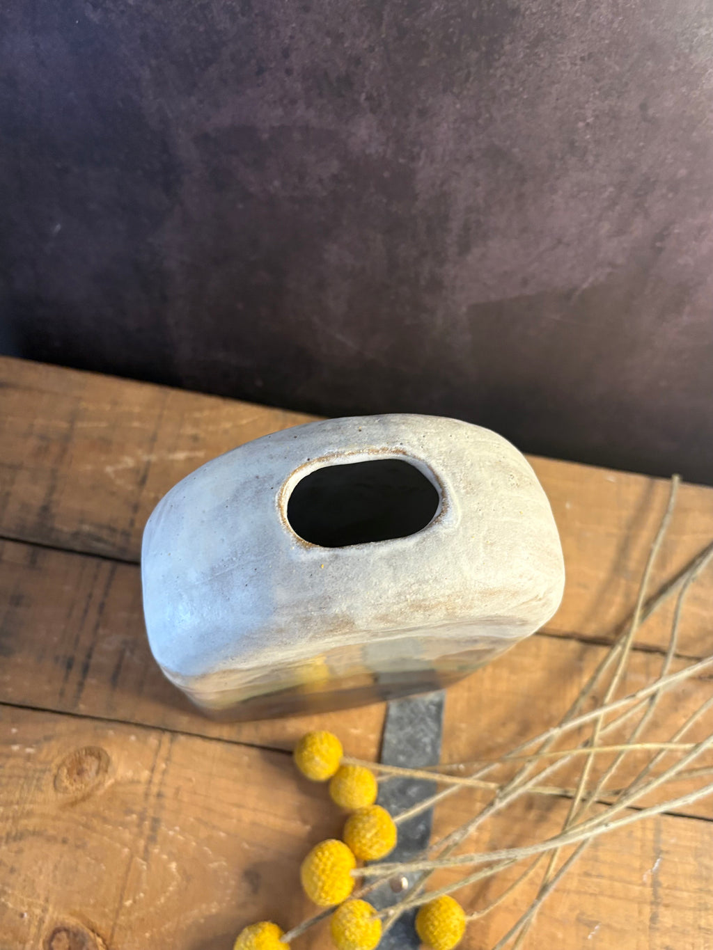 Rolling Hills Vase | Hand Built and Glazed Stoneware Ceramic | Tall