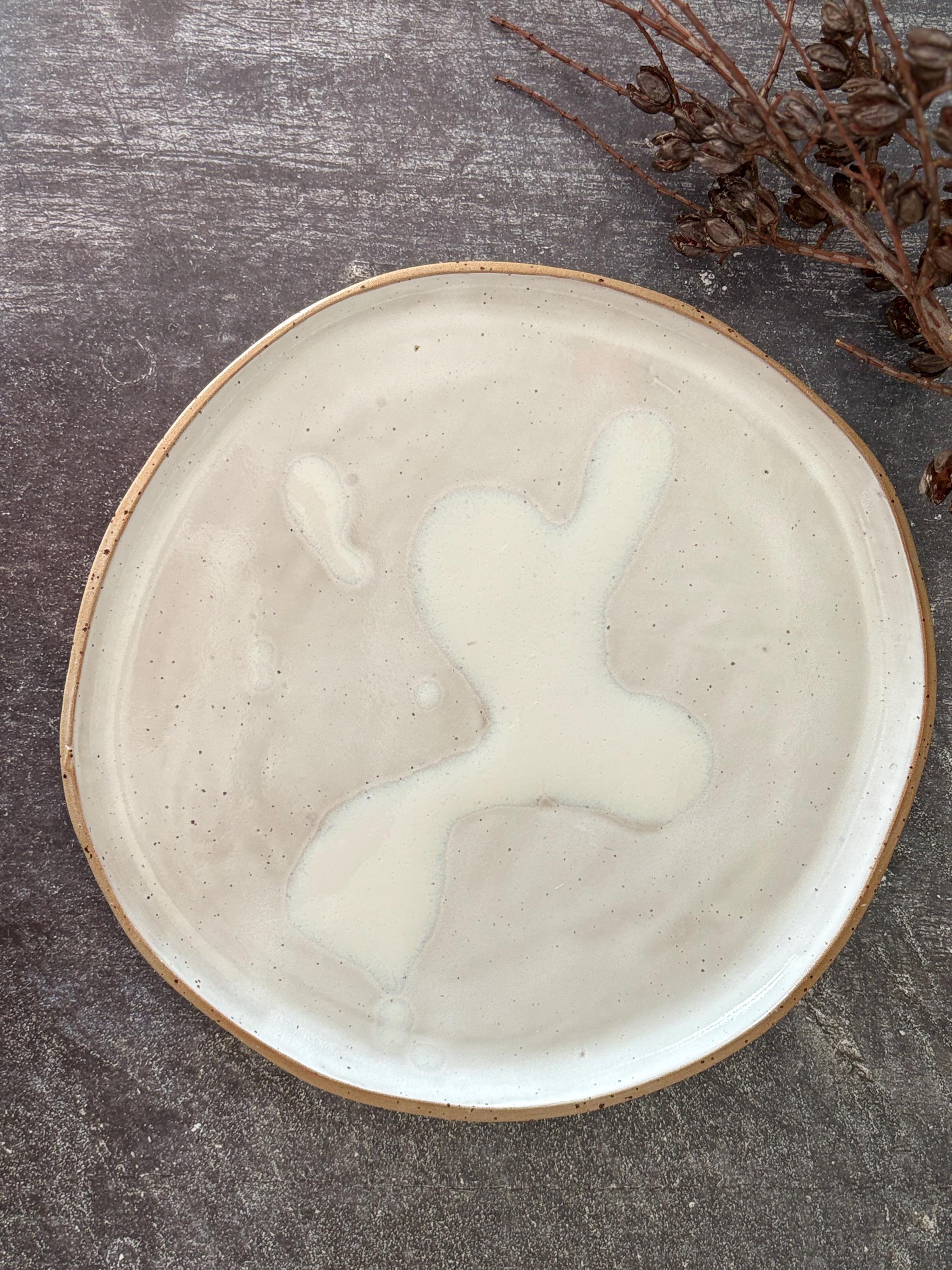 Organic Shaped White Ceramic Dinner Plates (3 Sizes)